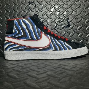 Nike SB Blazer Premium Blue Zebra 314070-011 Size 10